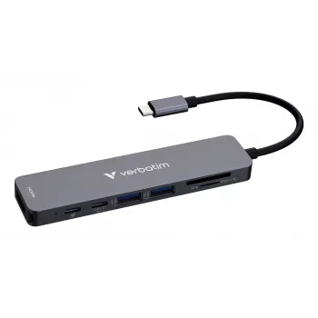 Verbatim USB-C Essentials multiport hub 7 θύρες: HDMI, USB-C, USB-C 3.2 Gen 1, 2 x USB-A 3.2 Gen 1, SD & microSD