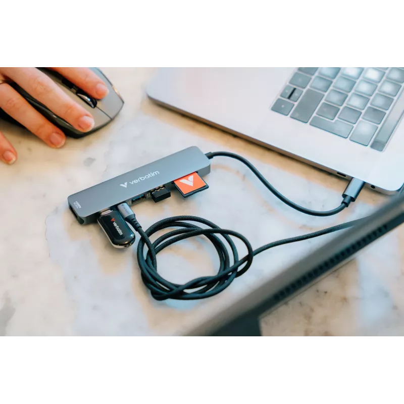 Verbatim USB-C Essentials multiport hub 7 θύρες: HDMI, USB-C, USB-C 3.2 Gen 1, 2 x USB-A 3.2 Gen 1, SD & microSD