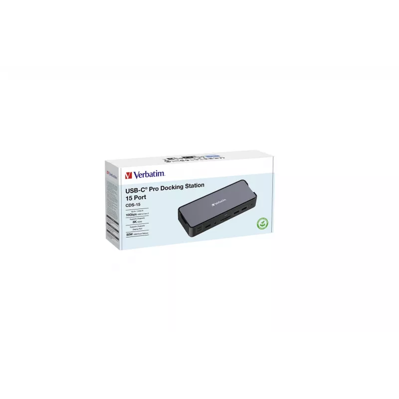 Verbatim CDS-15 ενσύρματο USB 3.2 Gen 1 (3.1 Gen 1) Type-C μαύρο, γκρι