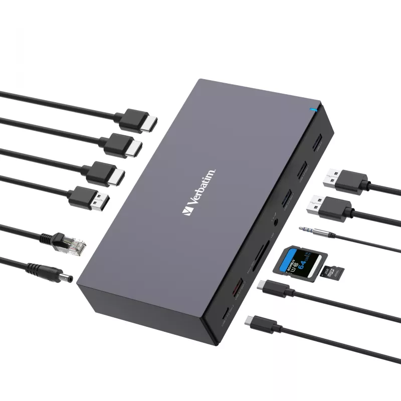 Verbatim CDS-17 ενσύρματο USB 3.2 Gen 1 (3.1 Gen 1) Type-C μαύρο, γκρι