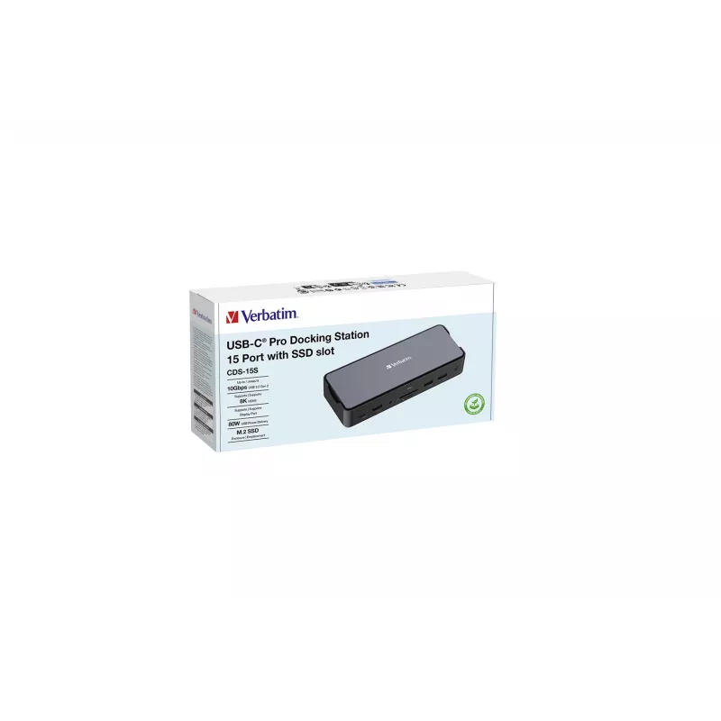 Verbatim CDS-15S ενσύρματο USB 3.2 Gen 1 (3.1 Gen 1) Type-C μαύρο, γκρι