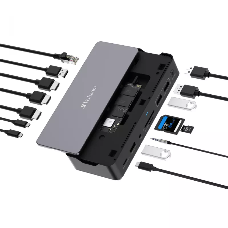 Verbatim CDS-15S ενσύρματο USB 3.2 Gen 1 (3.1 Gen 1) Type-C μαύρο, γκρι