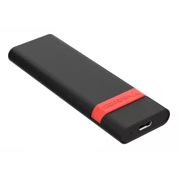 Verbatim κιτ θήκης M.2 NVMe SSD, θήκη SSD, M.2, PCI Express, 10 Gbit/s, συνδεσιμότητα USB, μαύρο, κόκκινο
