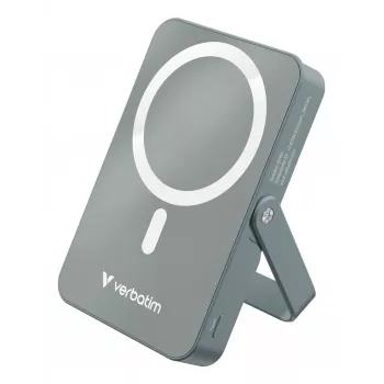 Verbatim Charge 'n' Go μαγνητικό ασύρματο powerbank με βάση – 10000 mAh γκρι