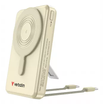Verbatim Charge'n'Go 2C & Display powerbank 10000 mAh χρυσό, 10000 mAh, πολυμερές λιθίου (LiPo), Power Delivery 3.0, Quick Charge 3.0, ασύρματη φόρτιση, 3,85 V, 52 W