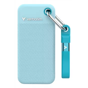 Verbatim Pocket SSD USB 3.2 Gen 2 1 TB Polar Blue με δύο λαστιχένιες θήκες