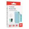 Verbatim Pocket SSD USB 3.2 Gen 2 1 TB Polar Blue με δύο λαστιχένιες θήκες