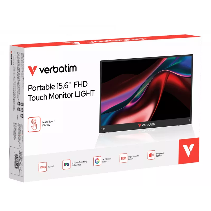 Φορητή οθόνη Verbatim 15,6 inch FHD Touch LCD 1920 x 1080