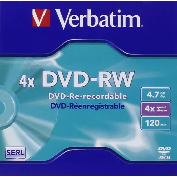 Verbatim DVD-RW 4,7 GB 4x, Jewel Case, 5 τεμ. (43285)