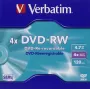 Verbatim DVD-RW 4,7 GB 4x, Jewel Case, 5 τεμ. (43285)