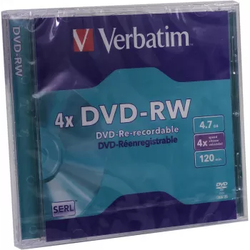Verbatim DVD-RW 4,7 GB 4x, Jewel Case, 5 τεμ. (43285)