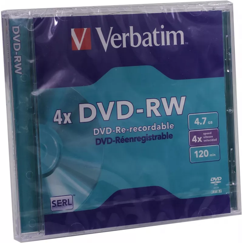 Verbatim DVD-RW 4,7 GB 4x, Jewel Case, 5 τεμ. (43285)