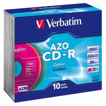Verbatim CD-R AZO Colours 700 MB 48x 10 τεμ.