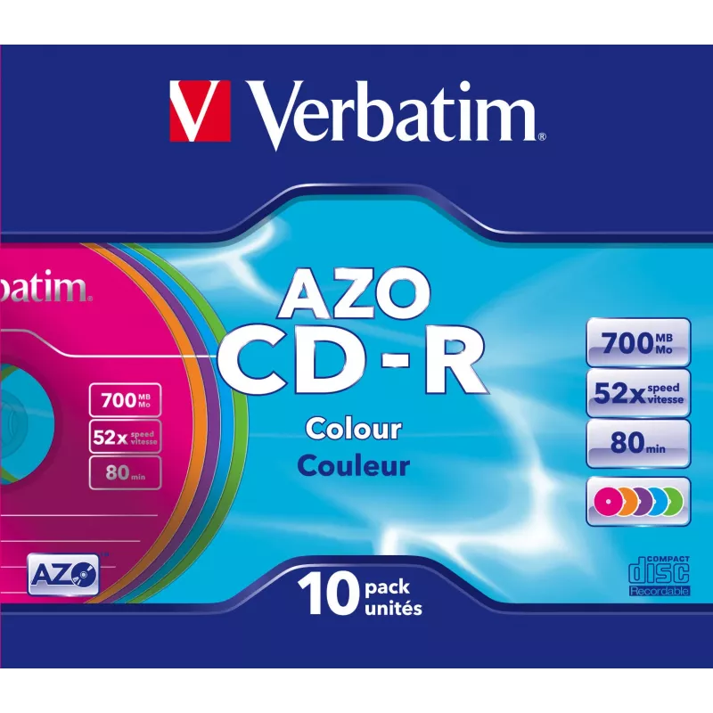 Verbatim CD-R AZO Colours 700 MB 48x 10 τεμ.
