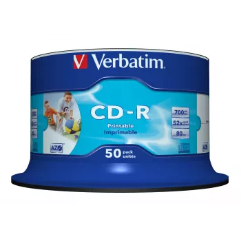 Verbatim CD-R AZO Wide Inkjet Printable no ID 700 MB 52x 50 τεμ.