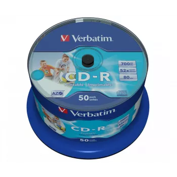Verbatim CD-R AZO Wide Inkjet Printable no ID 700 MB 52x 50 τεμ.