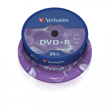 Verbatim VB-DPR47S2A, DVD+R, 120 mm, Spindel, 25 τεμ., 4,7 GB