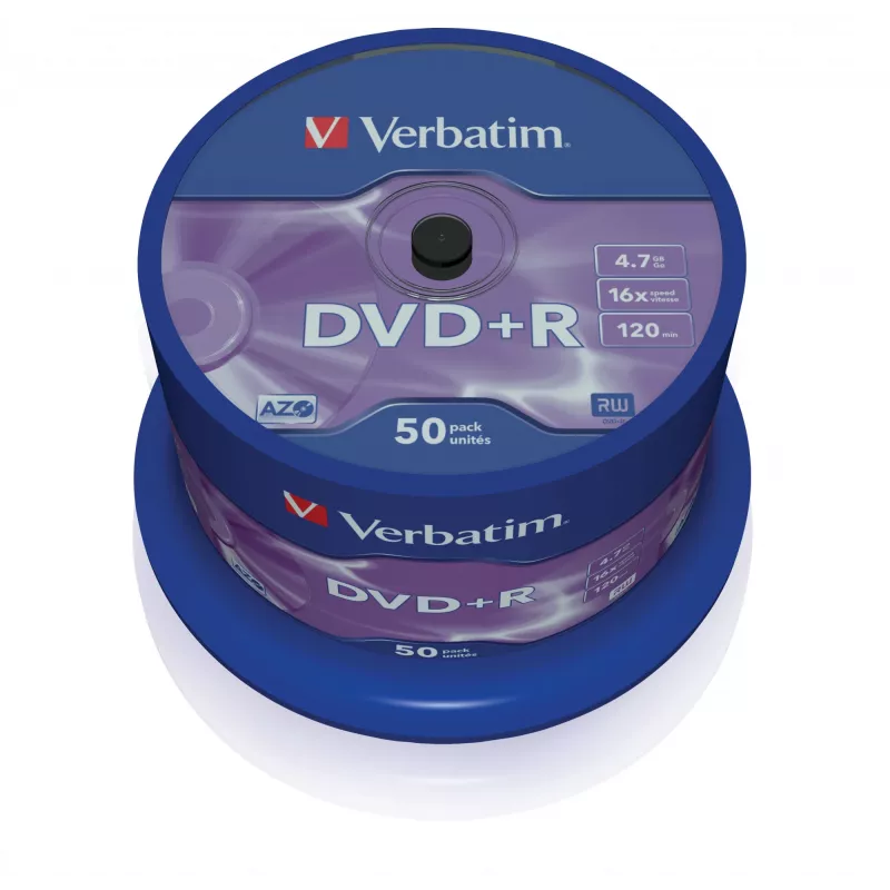 Verbatim VB-DPR47S3A, DVD+R, 120 mm, Spindel, 50 τεμ., 4,7 GB