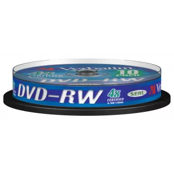 Verbatim DVDVER00072B, DVD-RW, Spindel, 10 τεμ., 4,7 GB