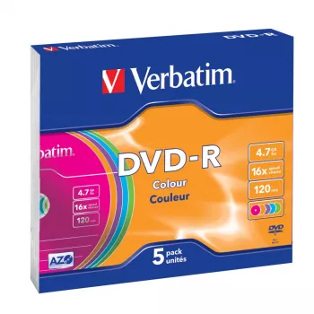 Verbatim DVD-R Colour 4,7 GB 5 τεμ.