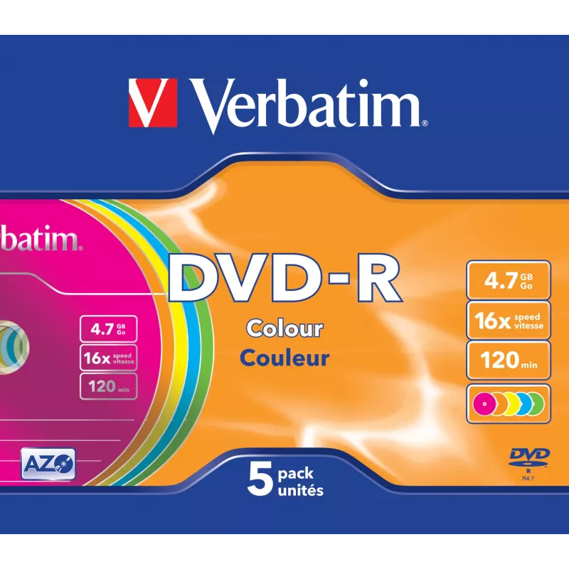 Verbatim DVD-R Colour 4,7 GB 5 τεμ.