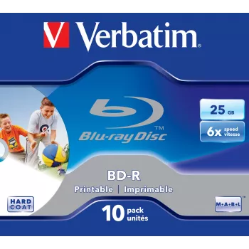Verbatim BD-R SL 25GB 6x Printable συσκευασία 10 τεμ. Jewel Case 10 τεμ.