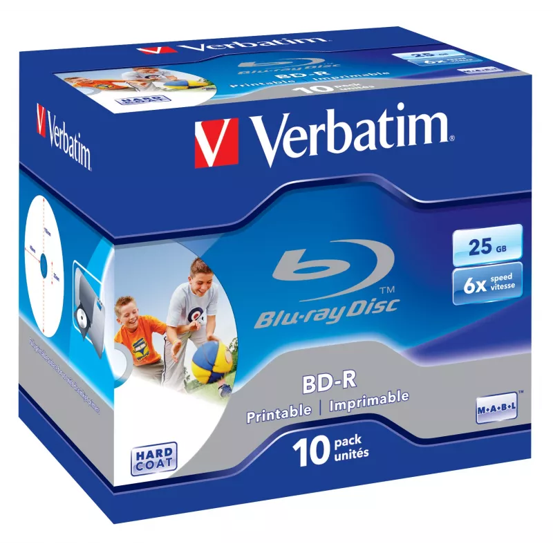 Verbatim BD-R SL 25GB 6x Printable συσκευασία 10 τεμ. Jewel Case 10 τεμ.