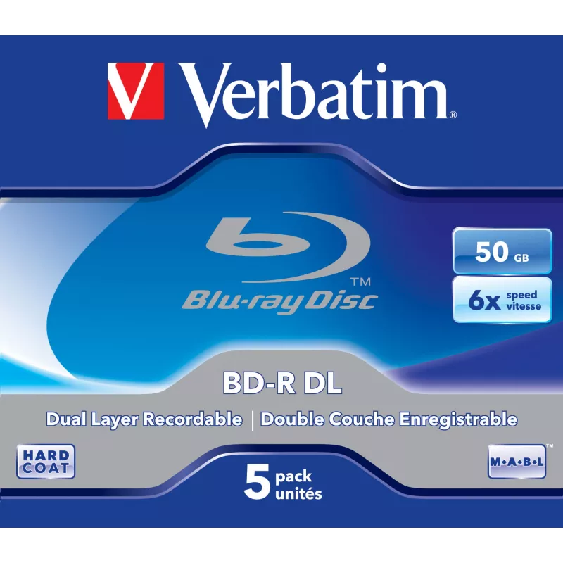 Verbatim 43748 εγγράψιμος δίσκος Blu-Ray BD-R 50 GB 5 τεμ.