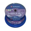 Verbatim DVD+R Double Layer 8x ματ ασημί 50άδα spindle