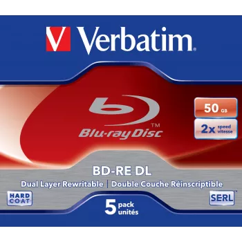 Verbatim BD-RE DL 50GB 2 x 5 συσκευασία Jewel Case 5 τεμ.