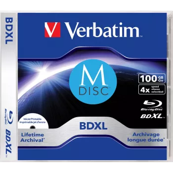 Verbatim MDISC Lifetime archival BDXL 100GB - μεμονωμένος δίσκος, 100 GB, BDXL, Jewelcase, 1 τεμ.