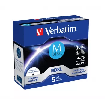 Verbatim M-Disc BD-R XL 100 GB 4x, Jewel Case, 5 τεμ. (43834)
