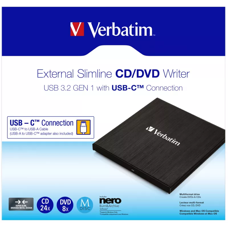 Verbatim 43886 οπτικός δίσκος DVD±RW μαύρο