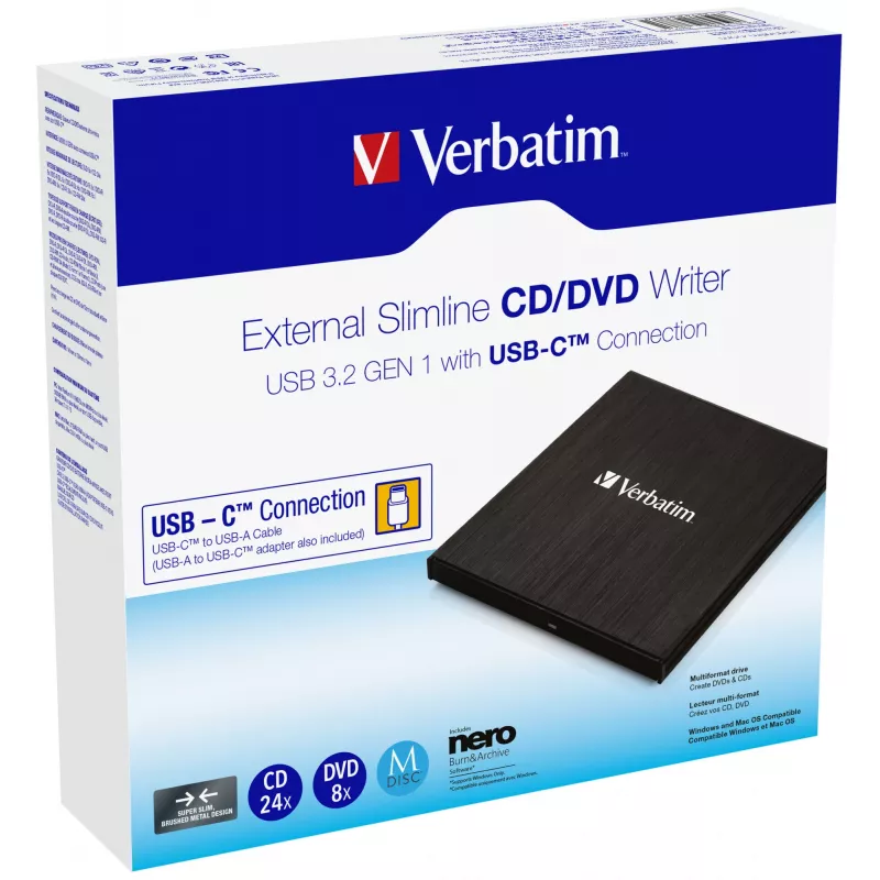 Verbatim 43886 οπτικός δίσκος DVD±RW μαύρο