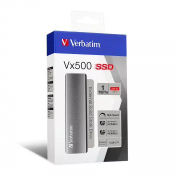 Verbatim Vx500 1 TB USB Type-C 3.2 Gen 2 (3.1 Gen 2) ασημί