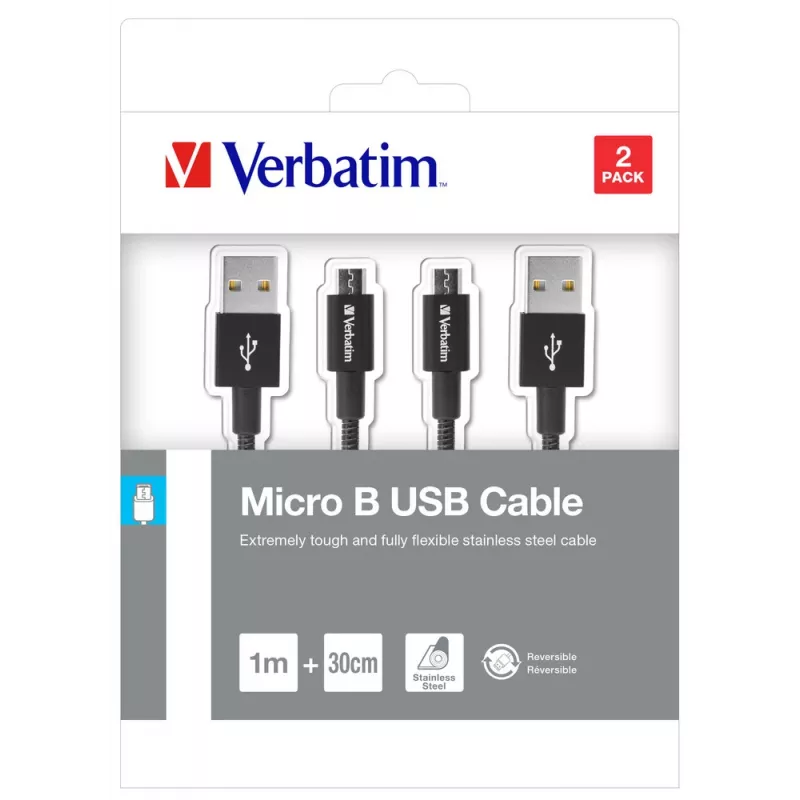 Verbatim 48875 καλώδιο USB USB 3.2 Gen 1 (3.1 Gen 1) 1 m Micro-USB A USB A μαύρο