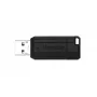 Verbatim PinStripe - μονάδα USB 64 GB - μαύρο, 64 GB, USB Type-A, 2.0, 10 MB/s, Slide, μαύρο