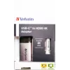 Verbatim 49143 αντάπτορας καλωδίου βίντεο 0,1 m USB Type-C HDMI μαύρο, ασημί