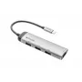 Verbatim USB-C Multiport Hub, τέσσερις θύρες USB 3.2 Gen 1, USB 3.2 Gen 1 (3.1 Gen 1) Type-C, USB 3.2 Gen 1 (3.1 Gen 1) Type-A, 5000 Mbit/s, γκρι, αλουμίνιο, πλαστικό, 0,15 m