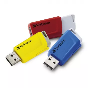 Verbatim Store 'n' Click - μονάδα USB 2.0 Drive 3.2 GEN1 - 3x16 GB - κόκκινο/μπλε/κίτρινο