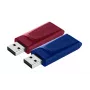 Verbatim Slider – μονάδα USB – 2x32 GB – μπλε/κόκκινο, 32 GB, USB Type-A, 2.0, Slide, 8 g, μπλε, κόκκινο