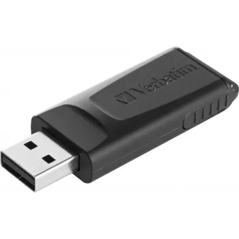 Verbatim Slider - USB stick 128 GB - μαύρο, 128 GB, 2.0, Slide, 8 g, μαύρο