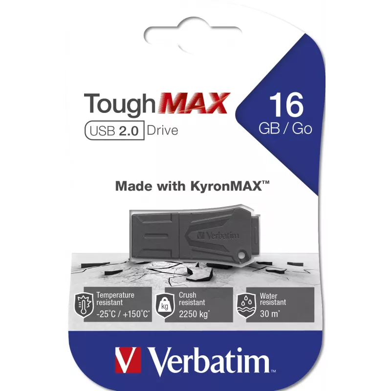 Verbatim ToughMAX - USB stick 16 GB - μαύρο