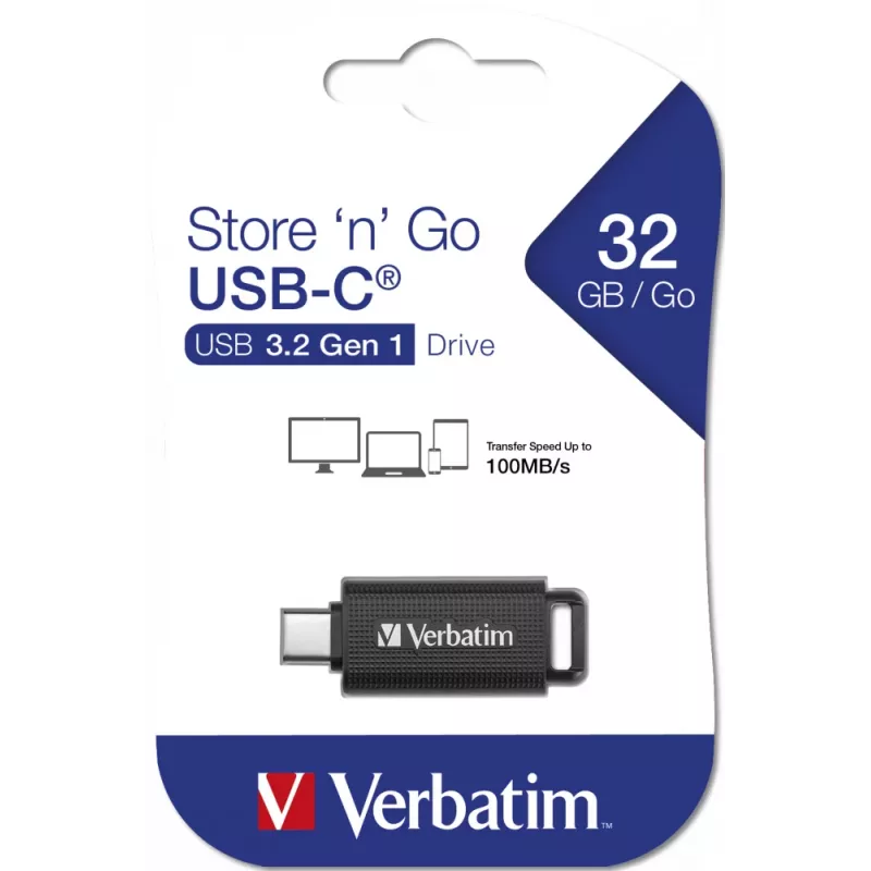 Verbatim Store 'n' Go USB Flash Drive 128 GB USB Type-C 3.2 Gen 1 (3.1 Gen 1) μαύρο