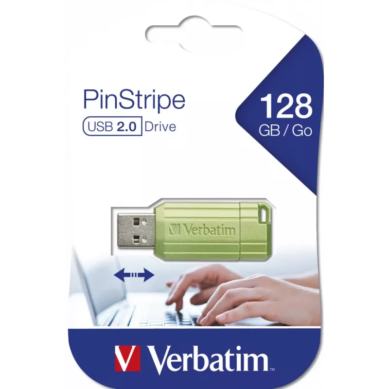 Verbatim PinStripe USB Stick 128 GB USB Type-A 2.0 πράσινο