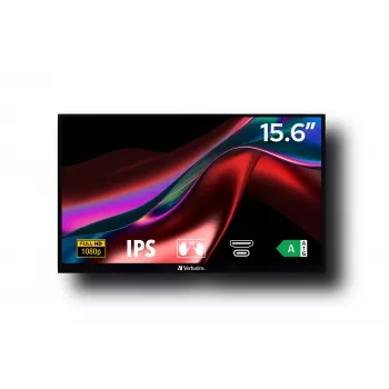 Verbatim 49592 οθόνη υπολογιστή 39,6 cm (15,6 inch) 1920 x 1080 pixel Full HD LCD οθόνη αφής μαύρο