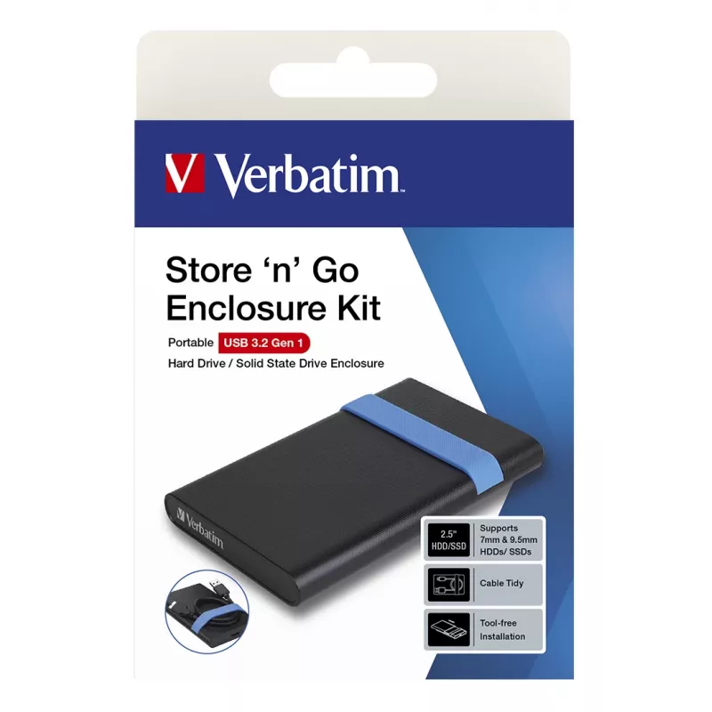 Verbatim Store'N'Go κιτ θήκης HDD/SSD θήκη μαύρο, μπλε 2,5 ίντσες
