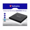 Verbatim External Slimline CD/DVD Writer οπτικός δίσκος DVD±RW μαύρο