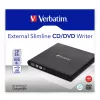 Verbatim Slimline CD/DVD οπτικός δίσκος DVD-RW Μαύρο