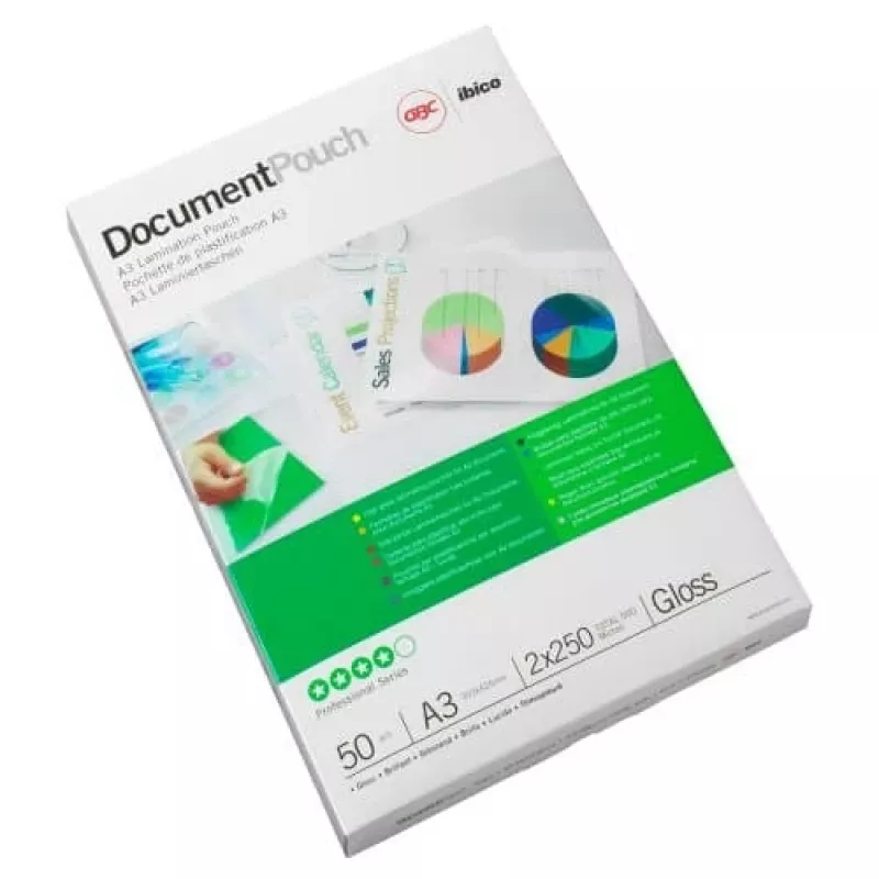 GBC Μεμβράνες πλαστικοποίησης A3 2x37,5 micron γυαλιστερές (100)